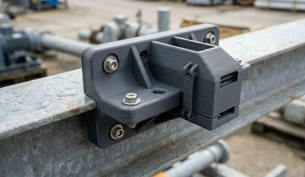 Vytištěný technický díl z ASA plastu — UV odolný materiál pro FDM 3D tisk